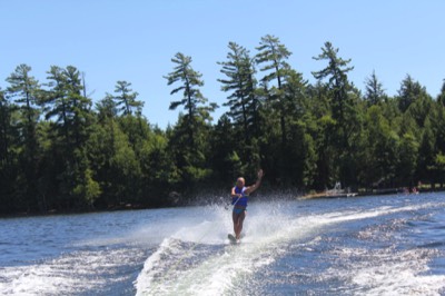  KC waterskiing in the Adirondack Mountains 